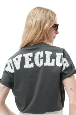 Cheap GANNI Relaxed Loveclub T-Shirt Volcanic Ash