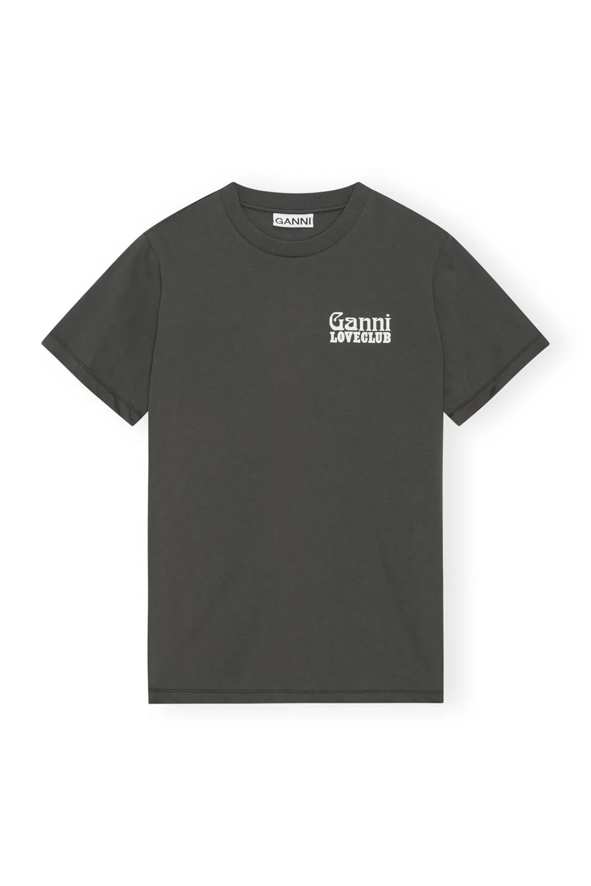 Cheap GANNI Relaxed Loveclub T-Shirt Volcanic Ash