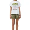 Store GANNI Relaxed Multi Flower T-Shirt Bright White