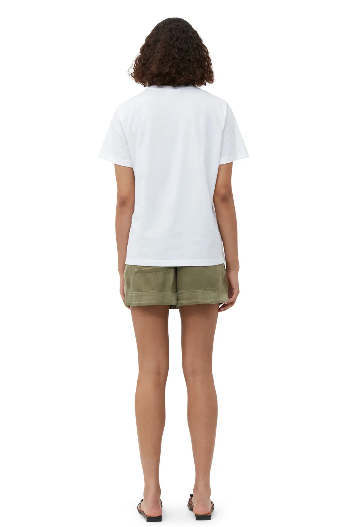Store GANNI Relaxed Multi Flower T-Shirt Bright White
