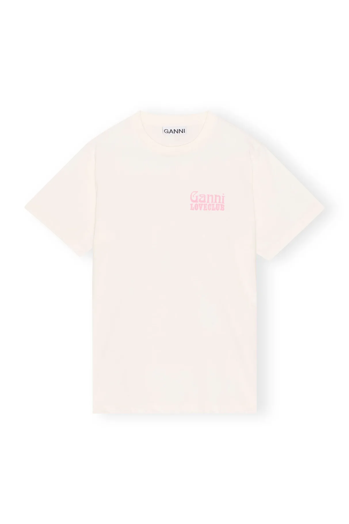 Shop GANNI Relaxed Nightclub T-Shirt Egret