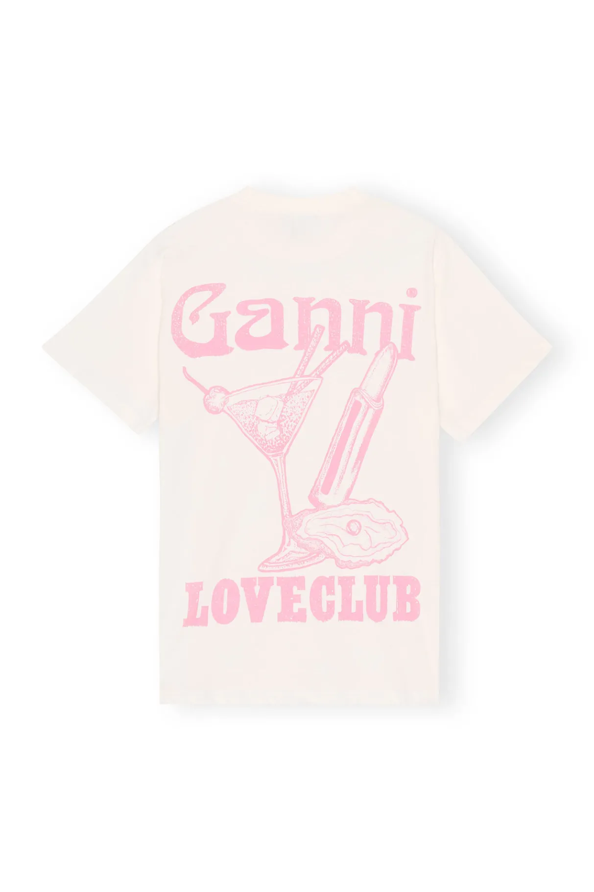Shop GANNI Relaxed Nightclub T-Shirt Egret