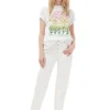 Online GANNI Relaxed Rainbow T-Shirt Bright White