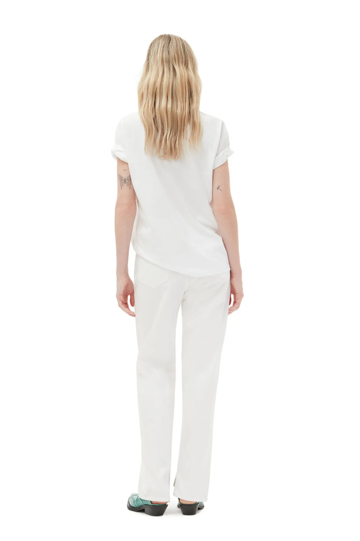 Online GANNI Relaxed Rainbow T-Shirt Bright White