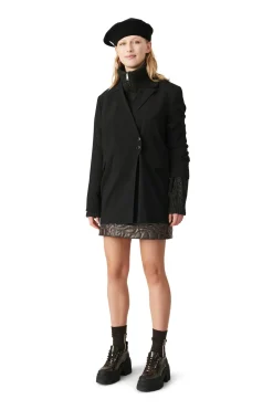 Cheap GANNI Relaxed Suit Blazer Black