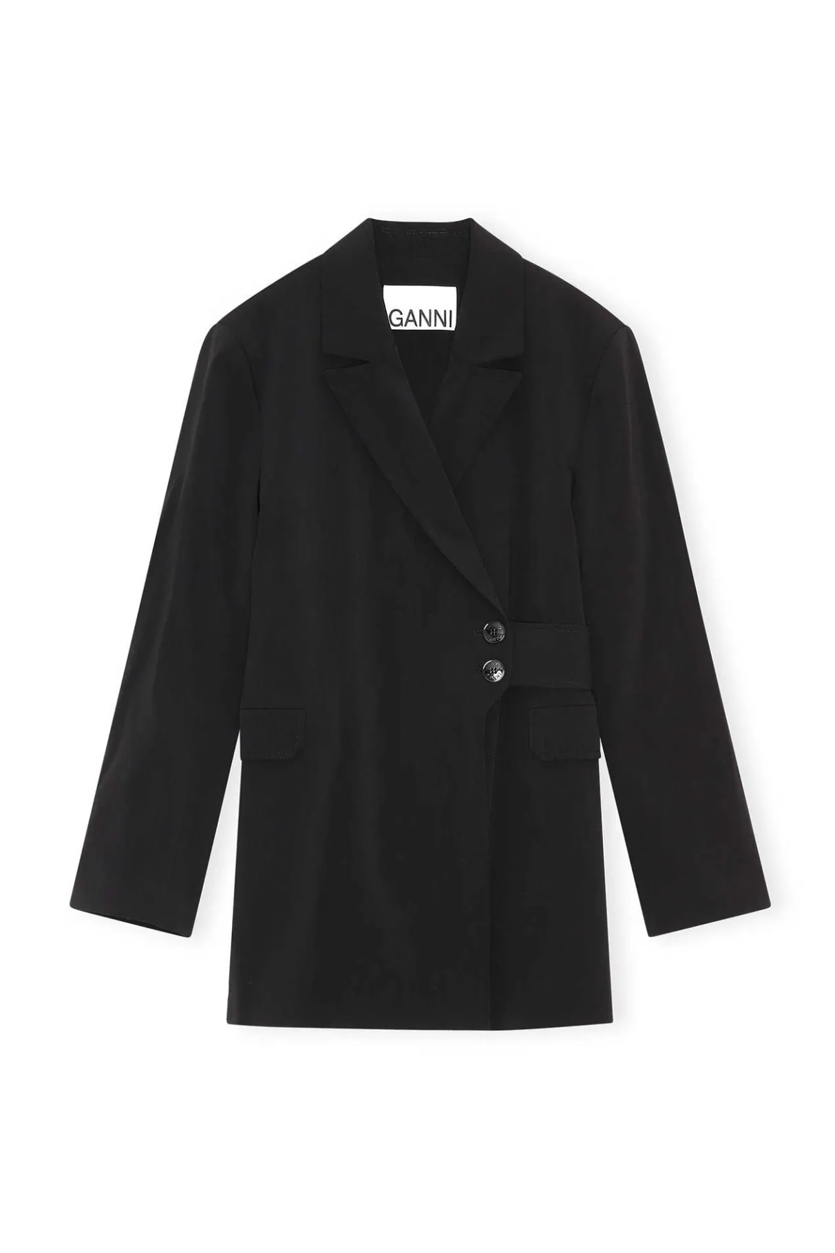 Cheap GANNI Relaxed Suit Blazer Black