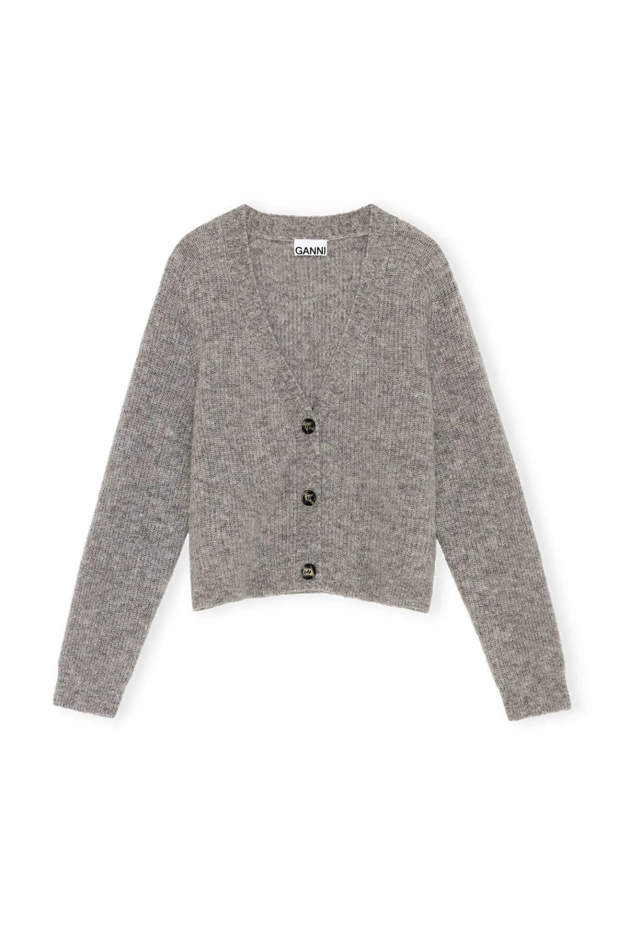 Hot GANNI Relaxed Wool Cardigan Paloma Melange