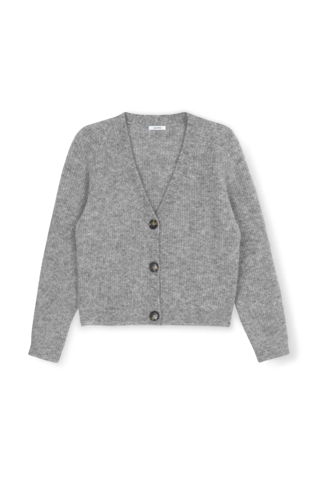 Hot GANNI Relaxed Wool Cardigan Paloma Melange