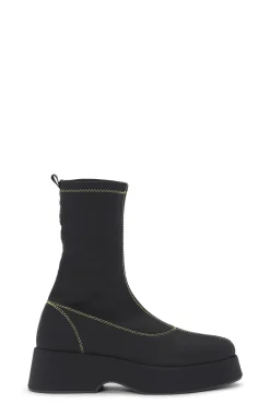 Clearance GANNI Retro Flatform Ankle Sockboots Black