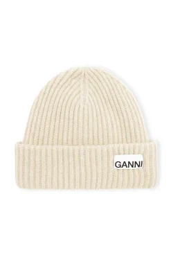 Hot GANNI Rib Knit Acc Beanie Brazilian Sand
