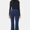 New GANNI Rigid Denim Betzy Dark Blue Stone