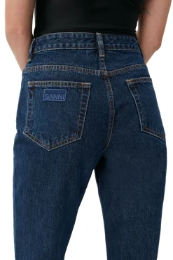 New GANNI Rigid Denim Betzy Dark Blue Stone