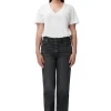 New GANNI Rigid Denim Lovy Black/White Vintage