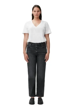 New GANNI Rigid Denim Lovy Black/White Vintage