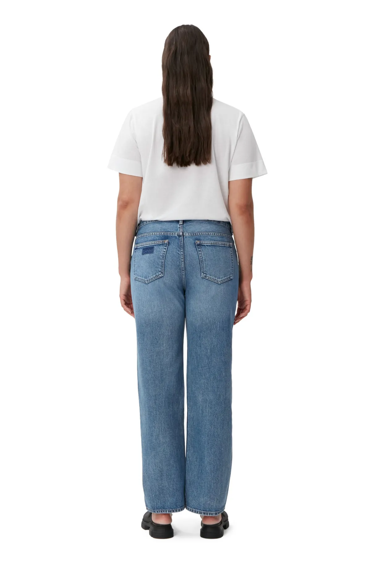Flash Sale GANNI Rigid Denim Lovy Mid Blue Vintage