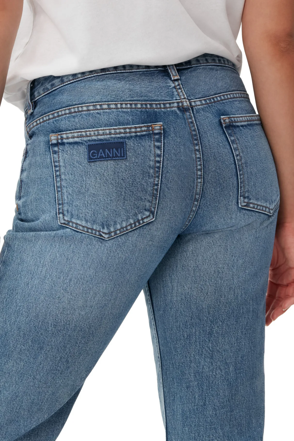 Flash Sale GANNI Rigid Denim Lovy Mid Blue Vintage