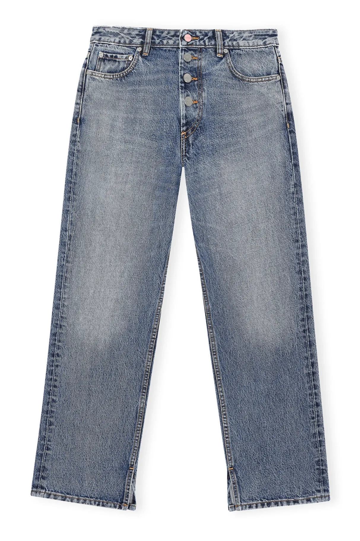 Flash Sale GANNI Rigid Denim Lovy Mid Blue Vintage