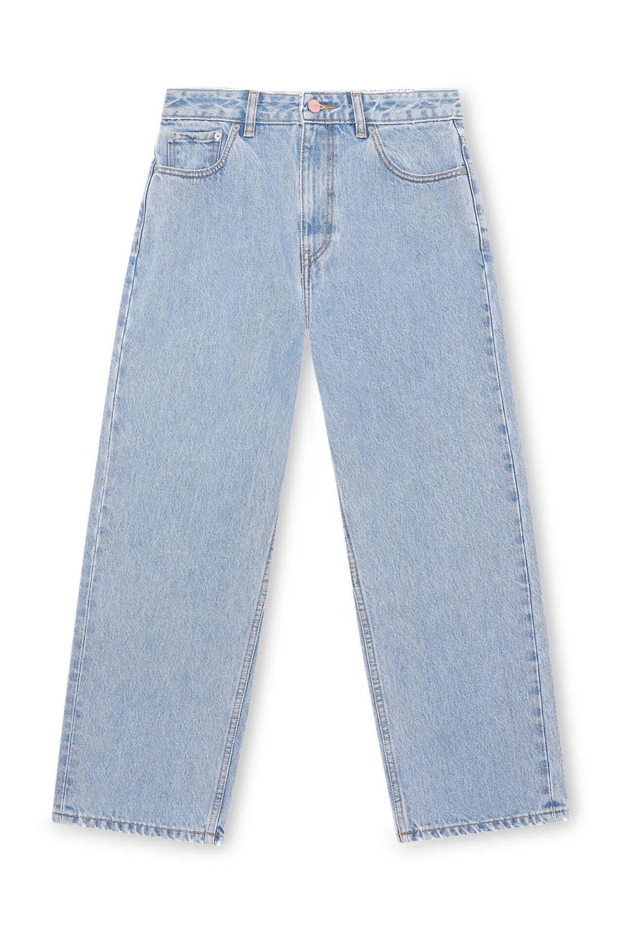 Cheap GANNI Rigid Denim Misy Cropped Light Blue Stone