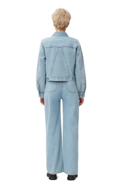 Store GANNI Rigid Denim Rigid Denim Camy Light Blue Stone