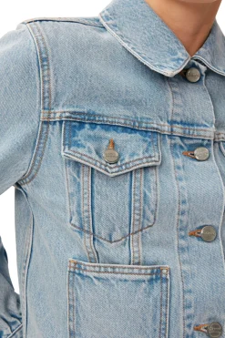 Store GANNI Rigid Denim Rigid Denim Camy Light Blue Stone