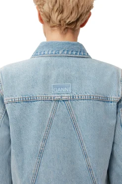 Store GANNI Rigid Denim Rigid Denim Camy Light Blue Stone