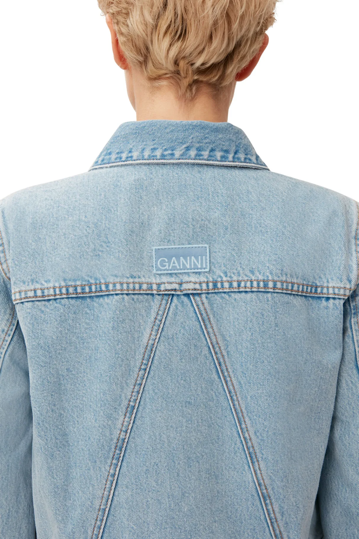 Store GANNI Rigid Denim Rigid Denim Camy Light Blue Stone