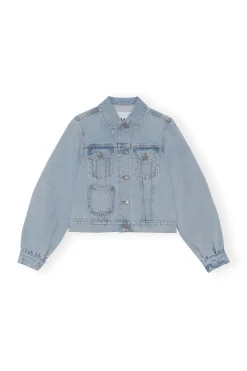 Store GANNI Rigid Denim Rigid Denim Camy Light Blue Stone