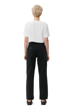 New GANNI Rigid Denim Rigid Denim Figni Washed Black/Black
