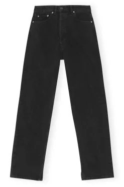 New GANNI Rigid Denim Rigid Denim Figni Washed Black/Black