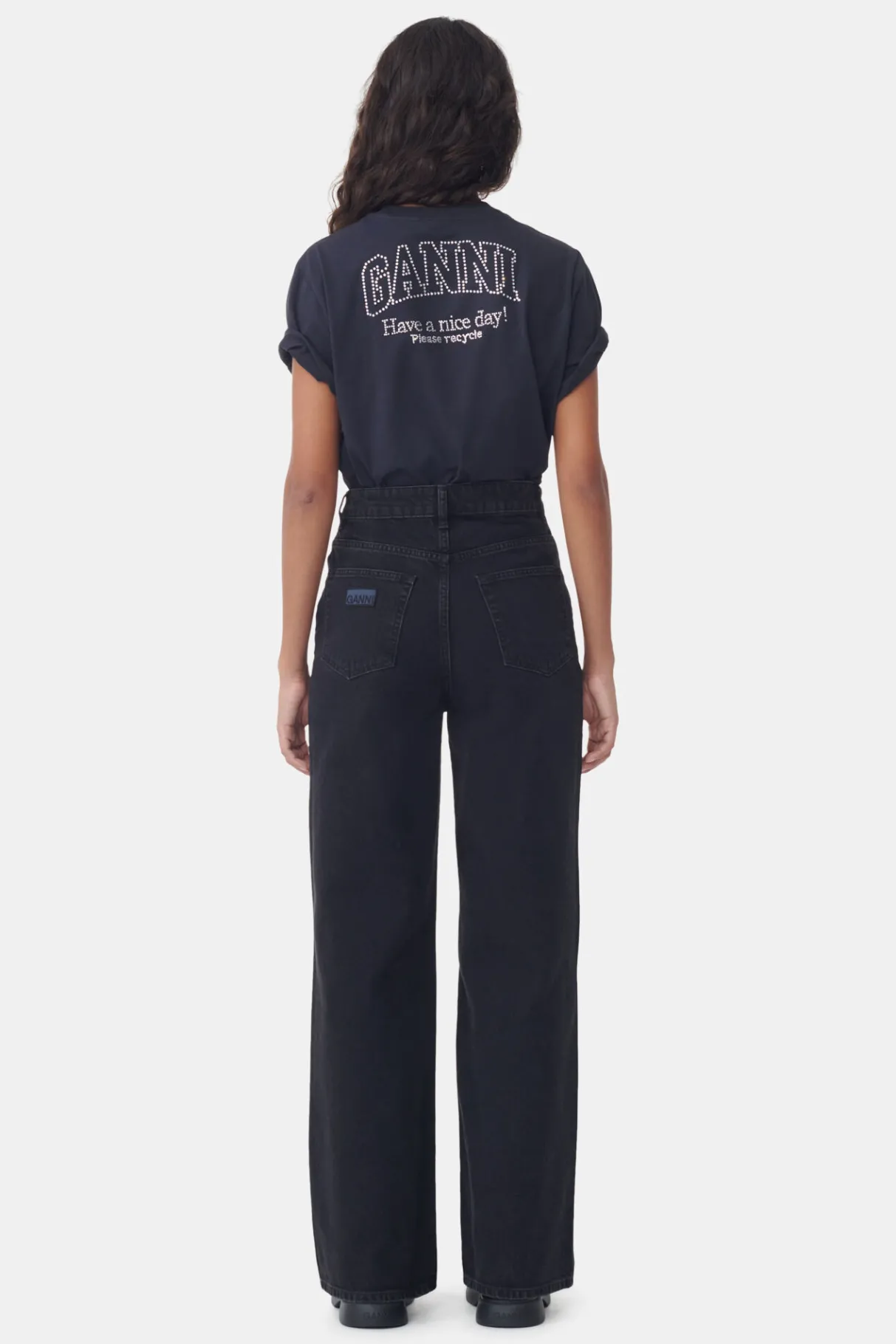 Best GANNI Rigid Denim Rigid Denim Magny Washed Black/Black
