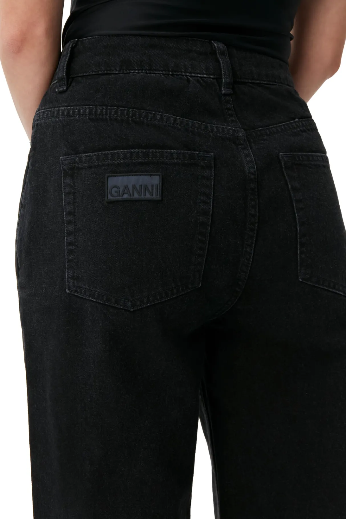 Best GANNI Rigid Denim Rigid Denim Magny Washed Black/Black