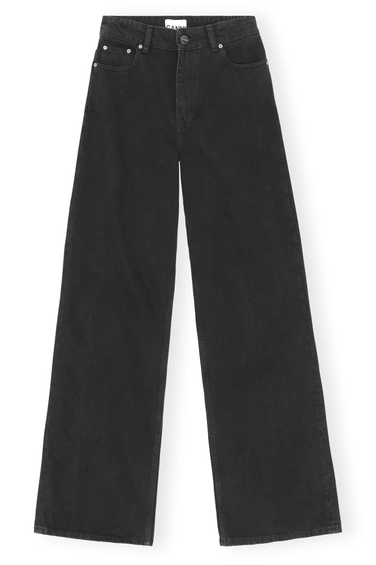 Best GANNI Rigid Denim Rigid Denim Magny Washed Black/Black