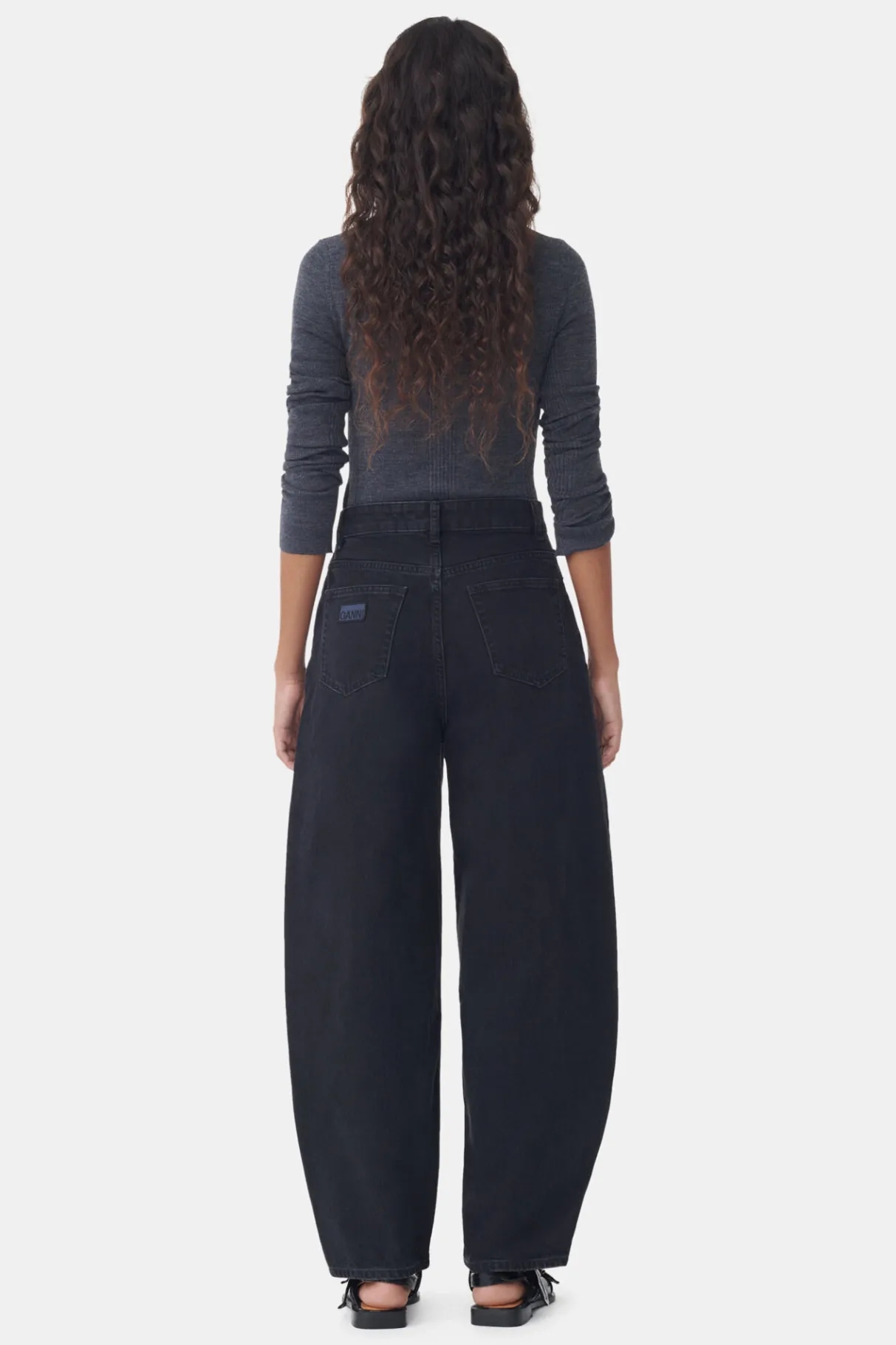 Discount GANNI Rigid Denim Stary Washed Black/Black