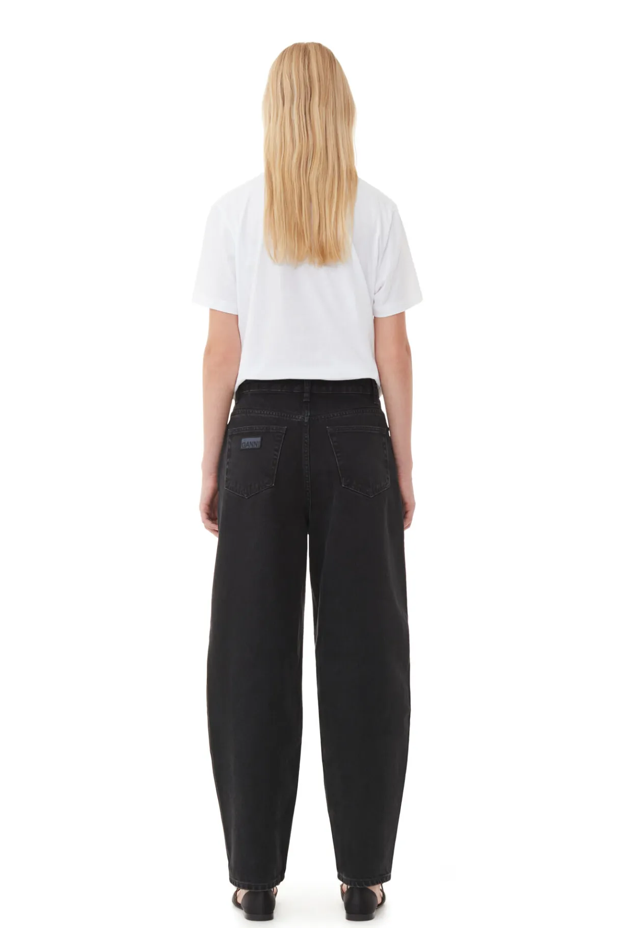 Discount GANNI Rigid Denim Stary Washed Black/Black