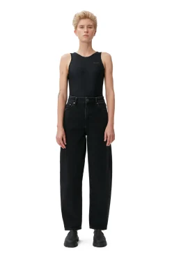 Discount GANNI Rigid Denim Stary Washed Black/Black