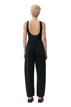 Discount GANNI Rigid Denim Stary Washed Black/Black