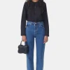 Store GANNI Rigid Denim Swigy Mid Blue Stone