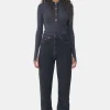 Cheap GANNI Rigid Denim Swigy Black/White Stone