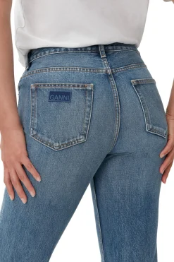 Discount GANNI Rigid Denim Swigy Mid Blue Vintage