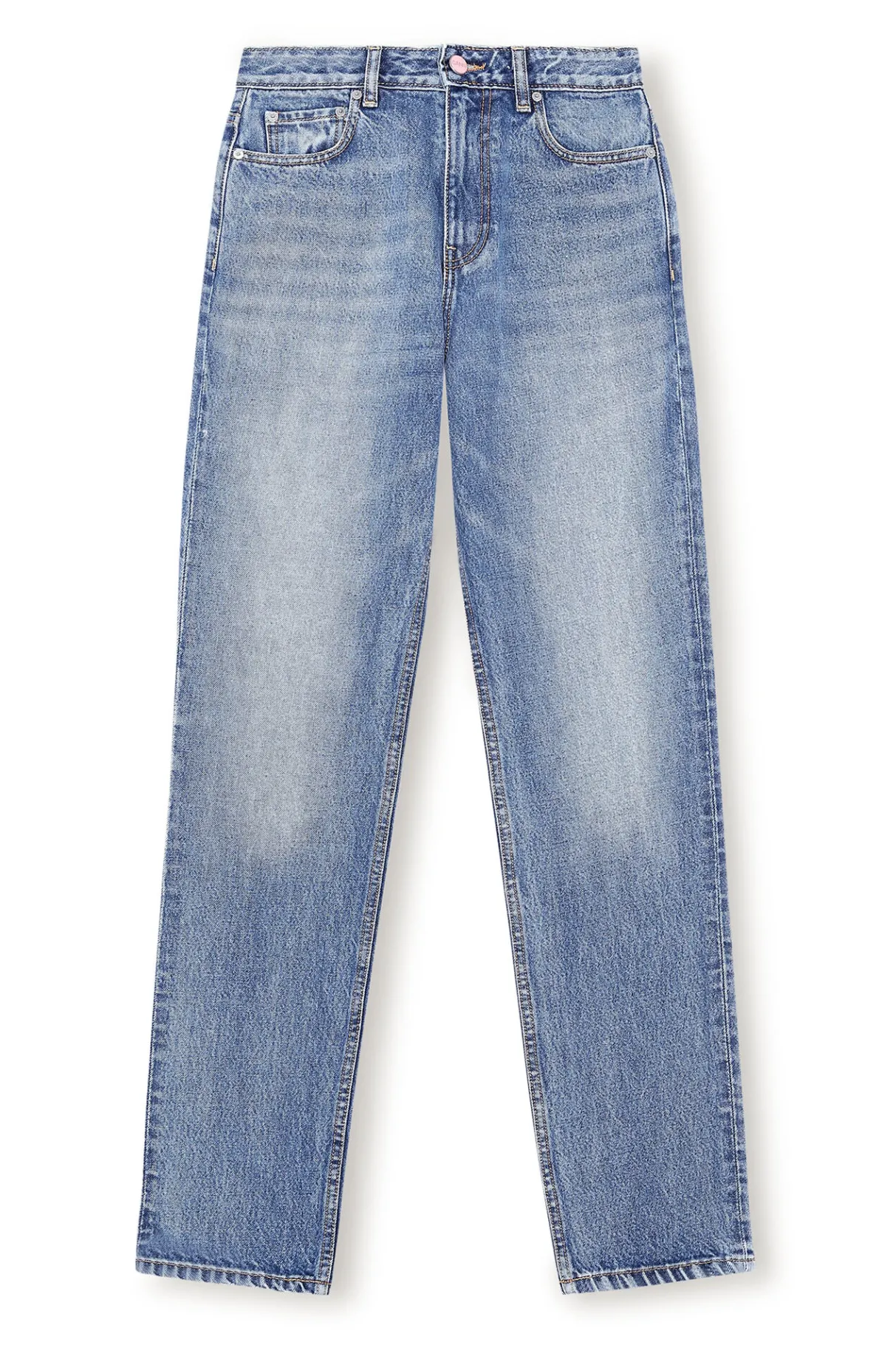 Discount GANNI Rigid Denim Swigy Mid Blue Vintage