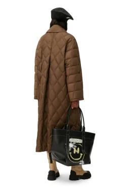 Store GANNI Ripstop Quilt Coat Teak