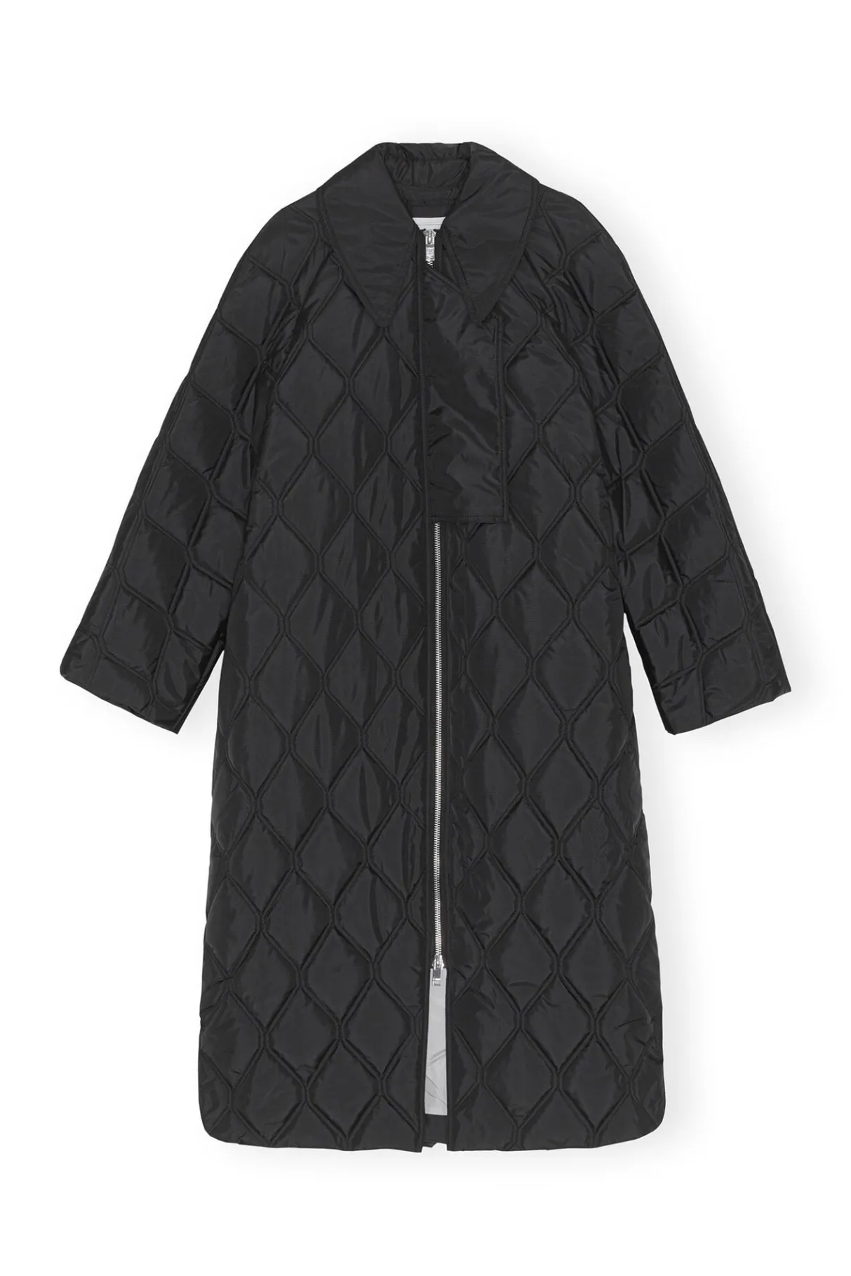 Cheap GANNI Ripstop Quilt Coat Black