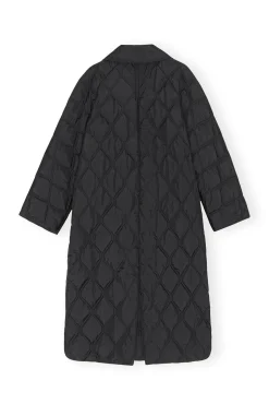 Cheap GANNI Ripstop Quilt Coat Black