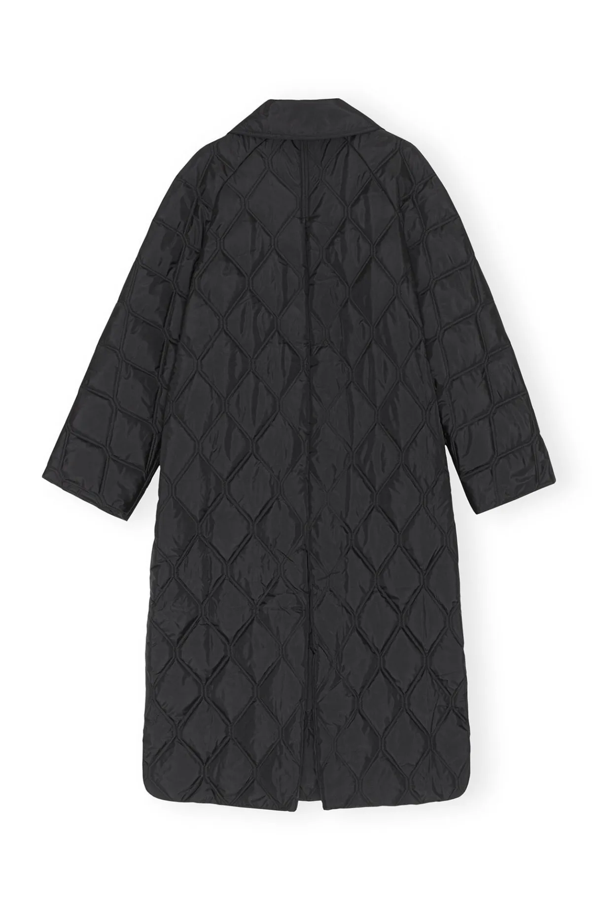 Cheap GANNI Ripstop Quilt Coat Black