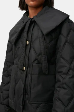 Sale GANNI Ripstop Quilt Jacket Black