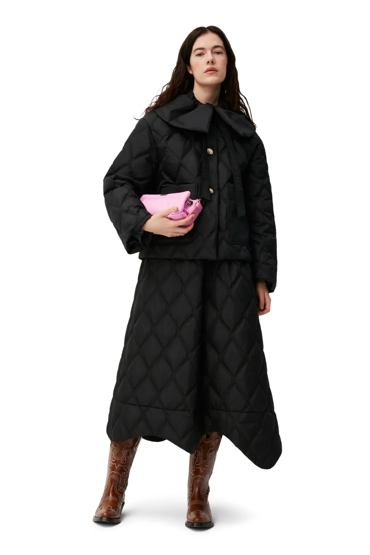 Sale GANNI Ripstop Quilt Jacket Black