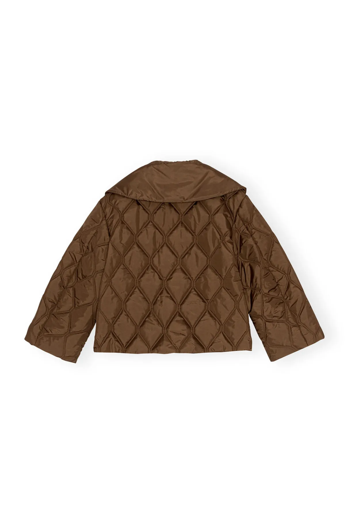 Clearance GANNI Ripstop Quilt Jacket Teak