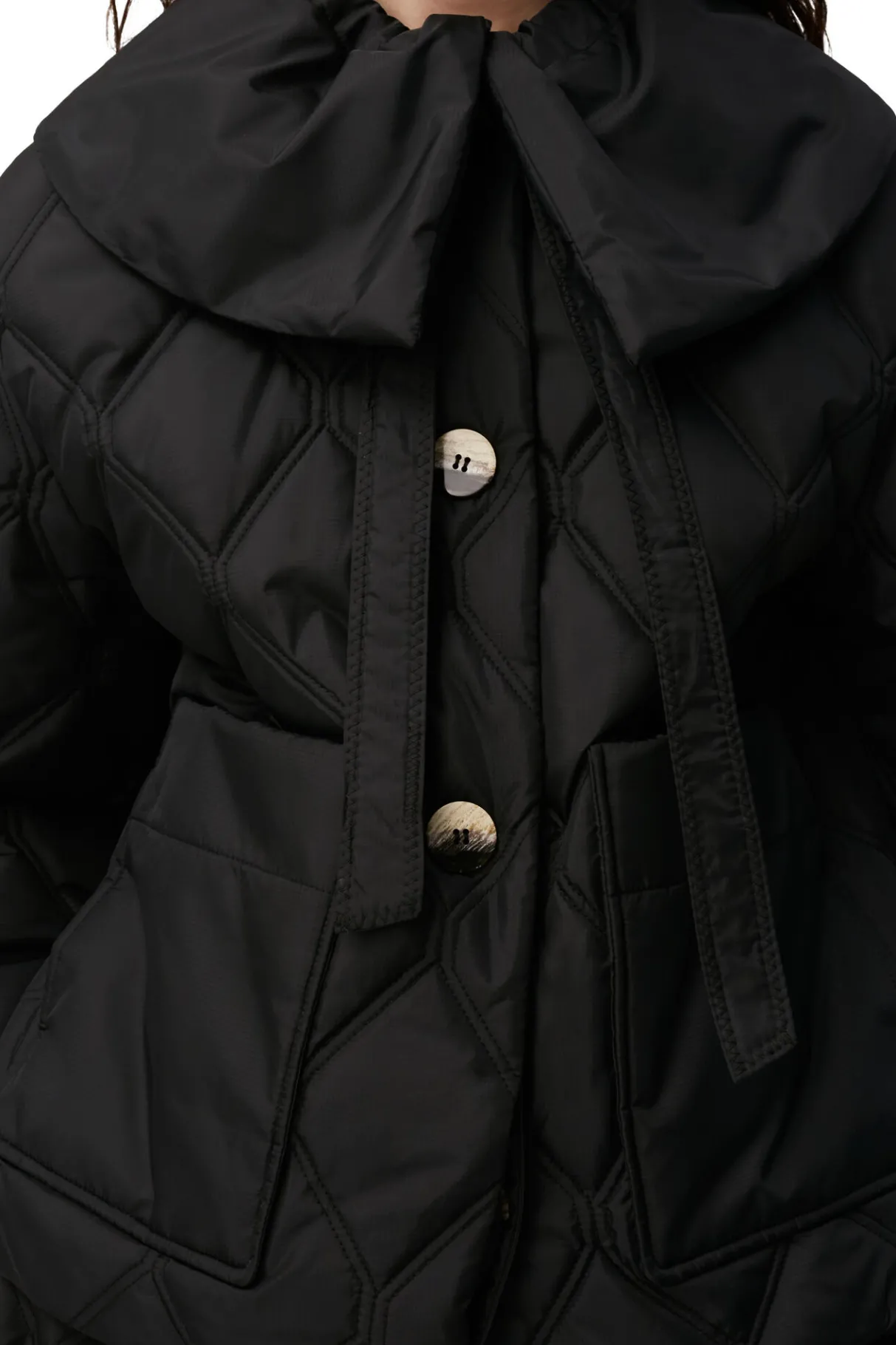 Sale GANNI Ripstop Quilt Jacket Black