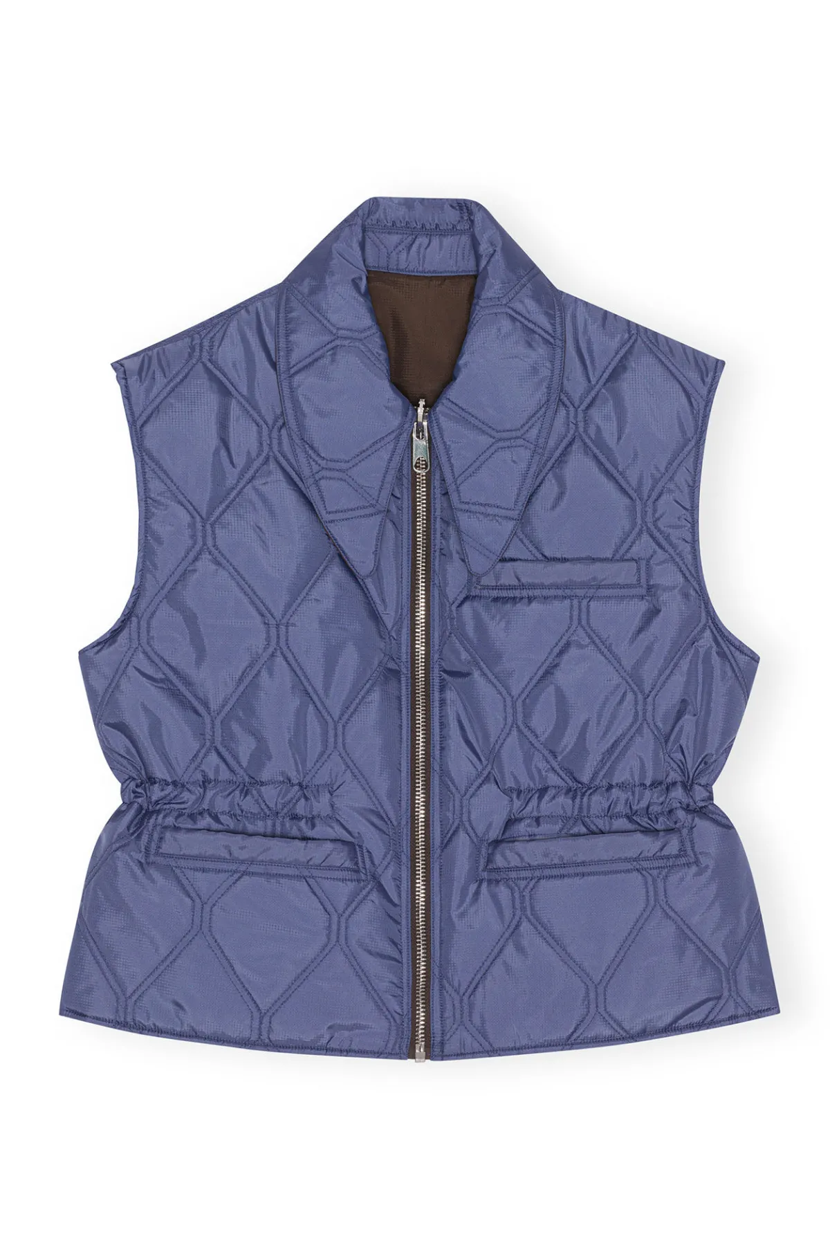 Outlet GANNI Ripstop Quilt Reversible Vest Mole