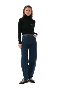 Cheap GANNI Rollneck Pullover Black